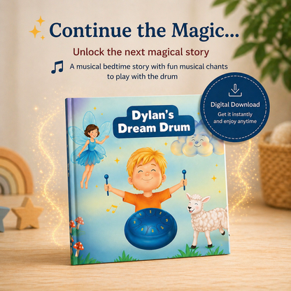 A musical bedtime story with fun play-along chants for your drum